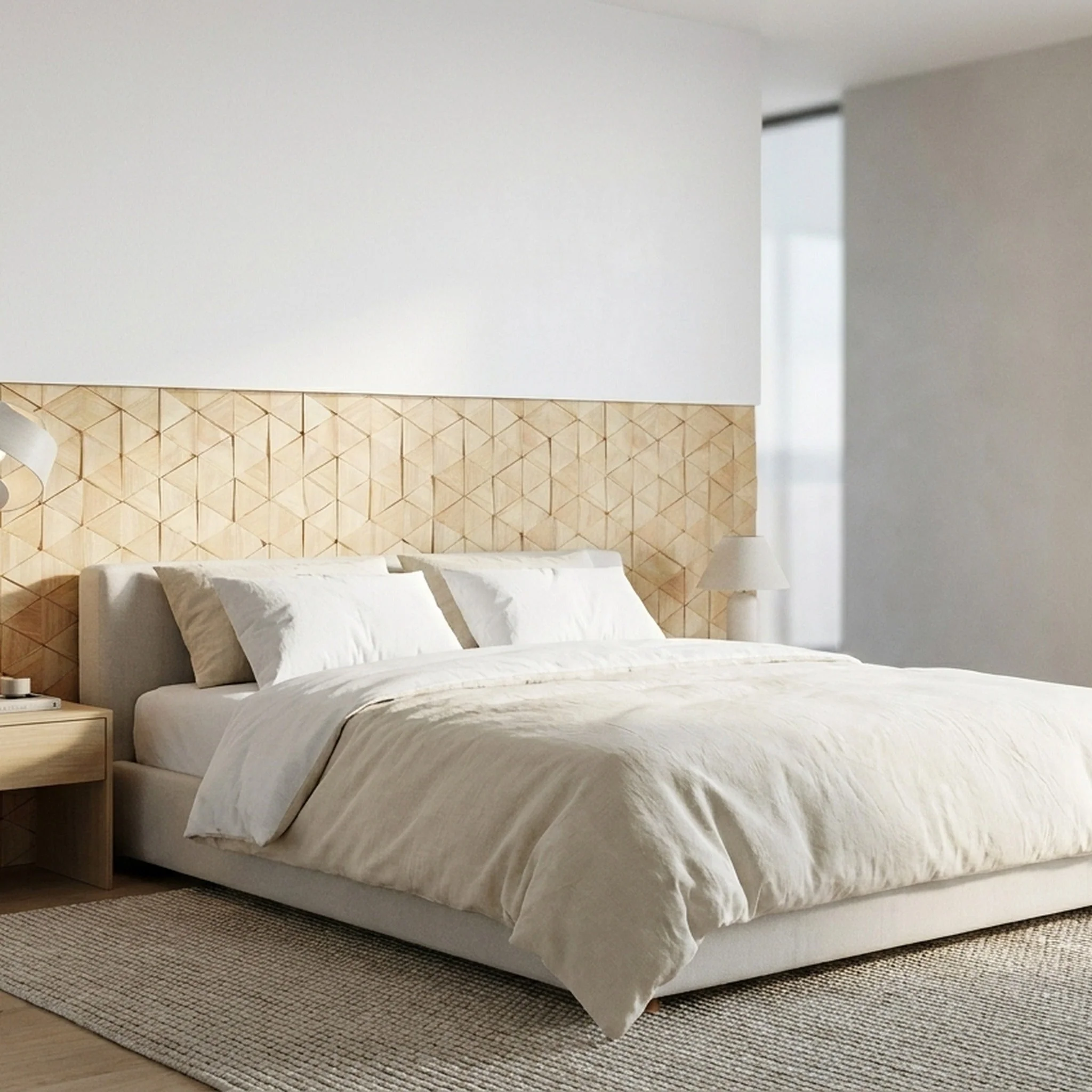 Compact Rubber 3D Wood Wall Panel | 28×30 cm | Real Wood - Image 3