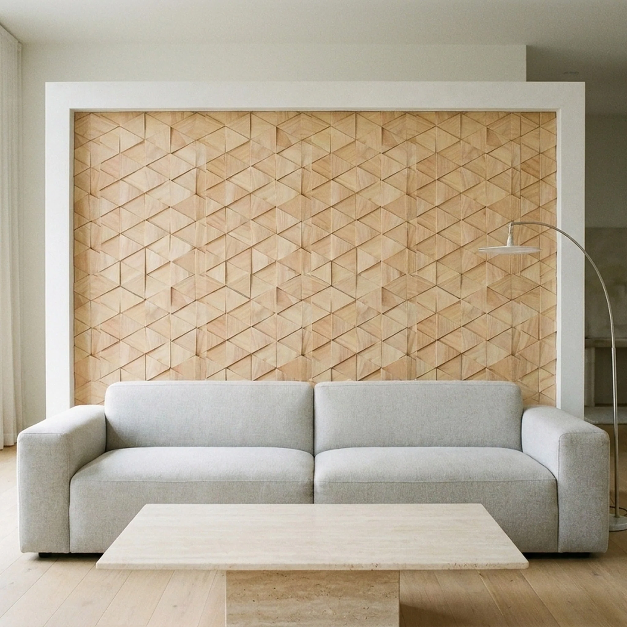 Compact Rubber 3D Wood Wall Panel | 28×30 cm | Real Wood - Image 7