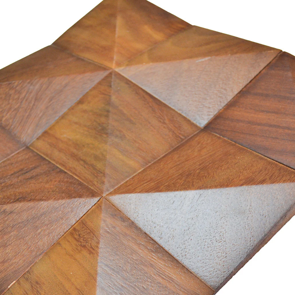 Cumaru Deep 3D Wood Wall Panel | 30×30 cm | Real Wood - Image 8