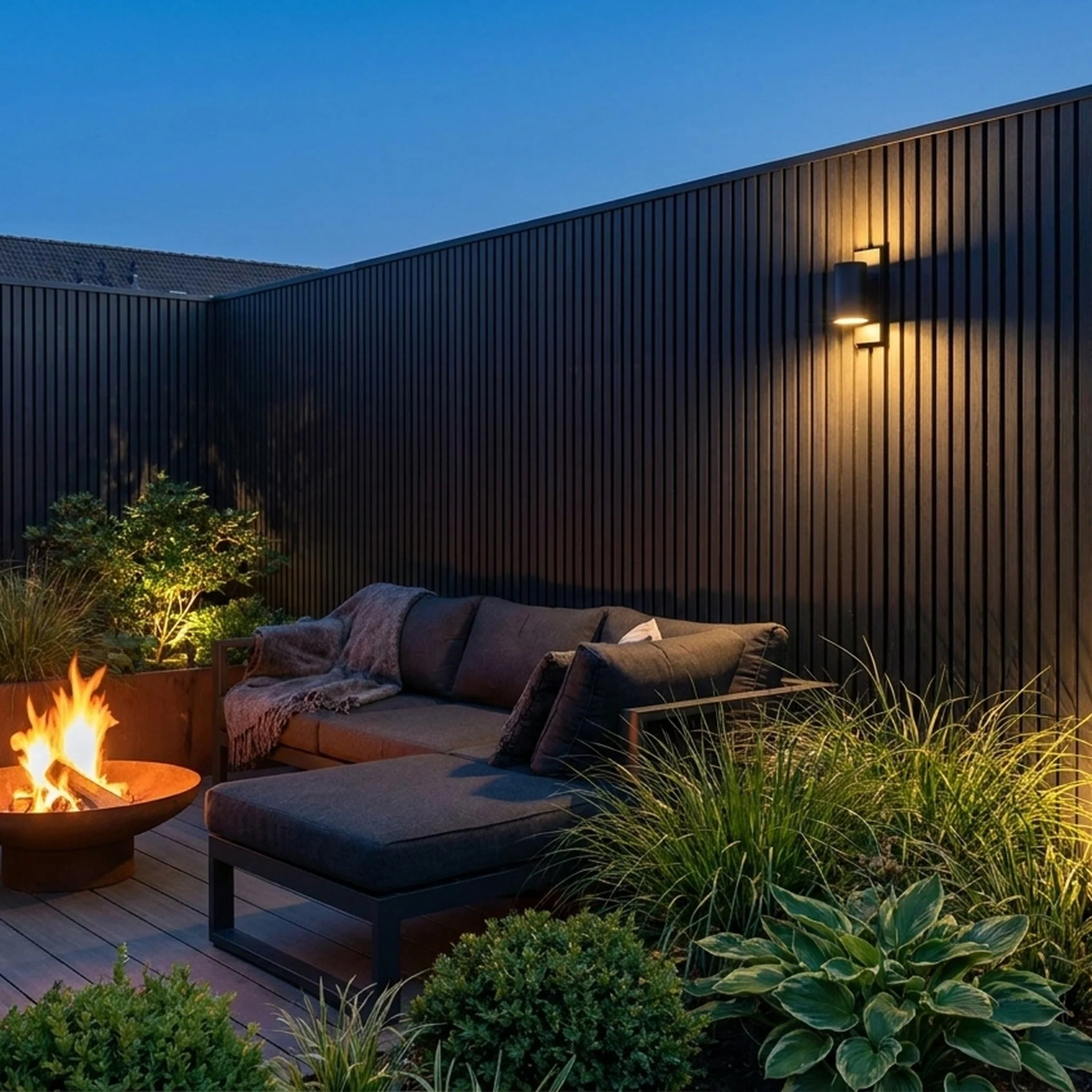 Exterior Wall Cladding Panel Black 290CM | Garden | 3D Wood Grain - Image 3