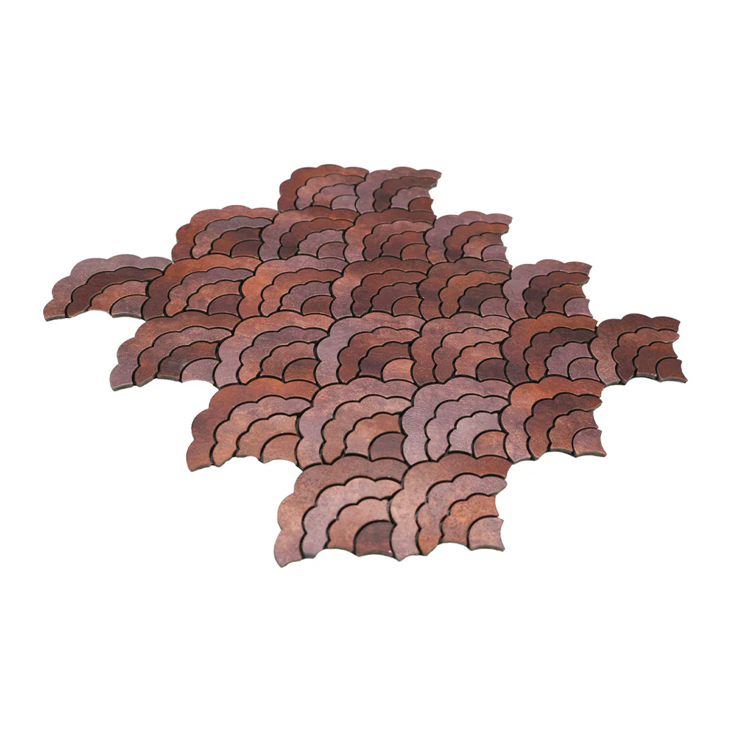Fan Copper Peel & Stick Splashback | 26.8×28.1 cm | Self-Adhesive Mosaic Tile - Image 4