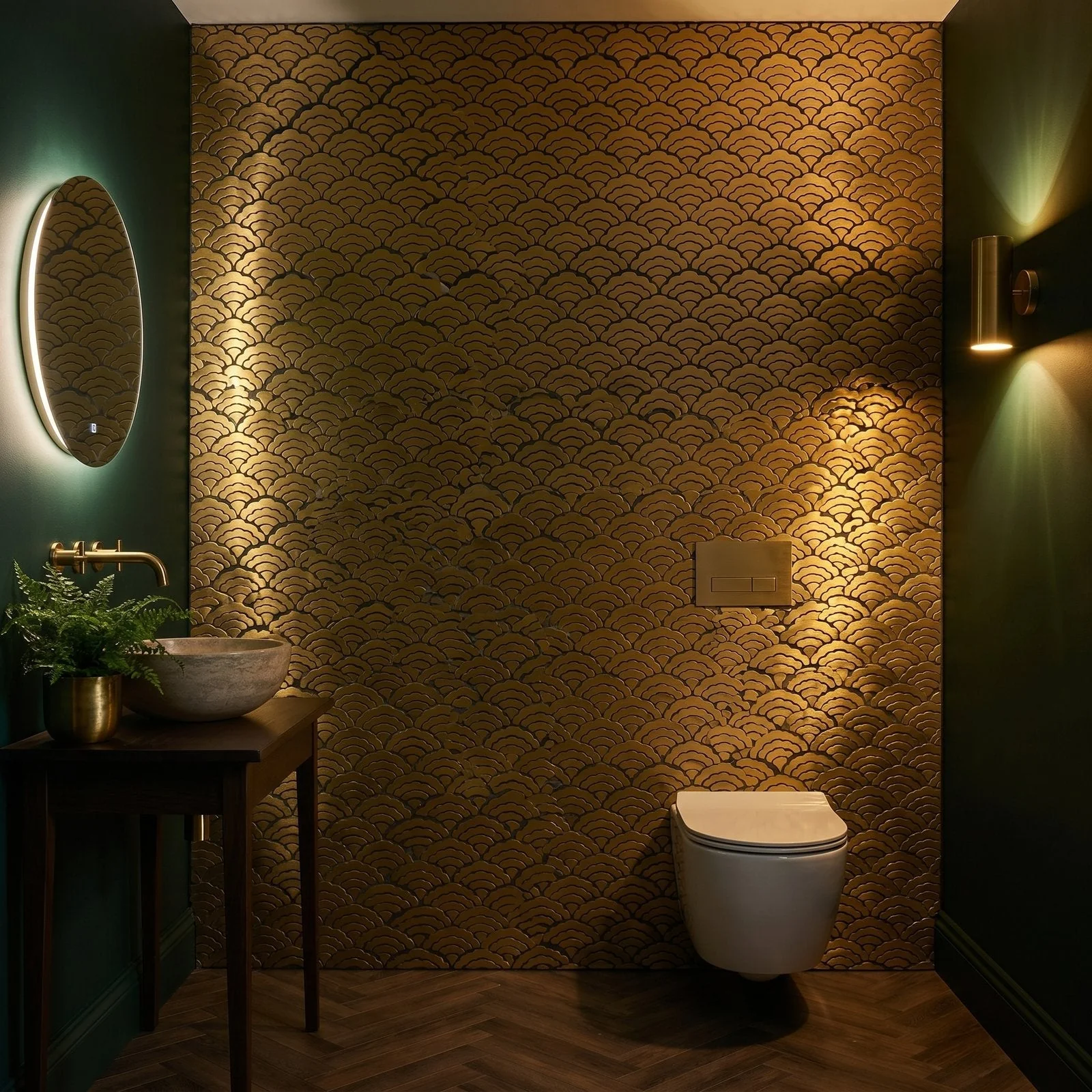Fan Gold Peel & Stick Splashback | 26.8×28.1 cm | Self-Adhesive Mosaic Tile - Image 5
