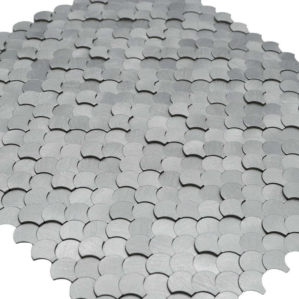 Fish Scale 3D Silver Peel & Stick Splashback | 28.8×29.8 cm | Self-Adhesive Mosaic Tile - Image 8