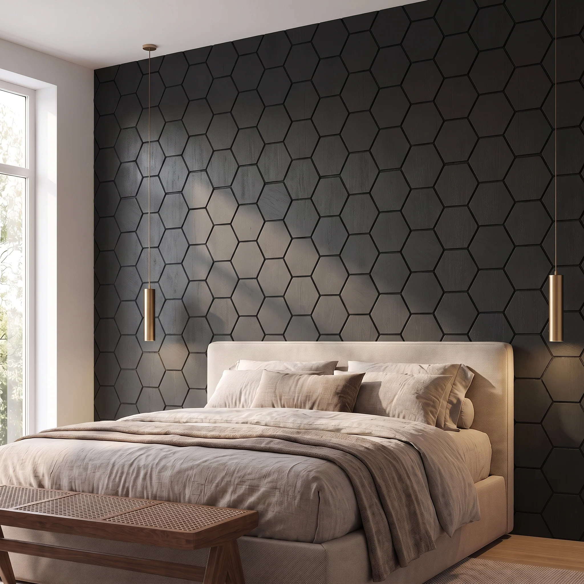 Hexagon Panel Black 81 cm | Acoustic | Wall Decor - Image 5