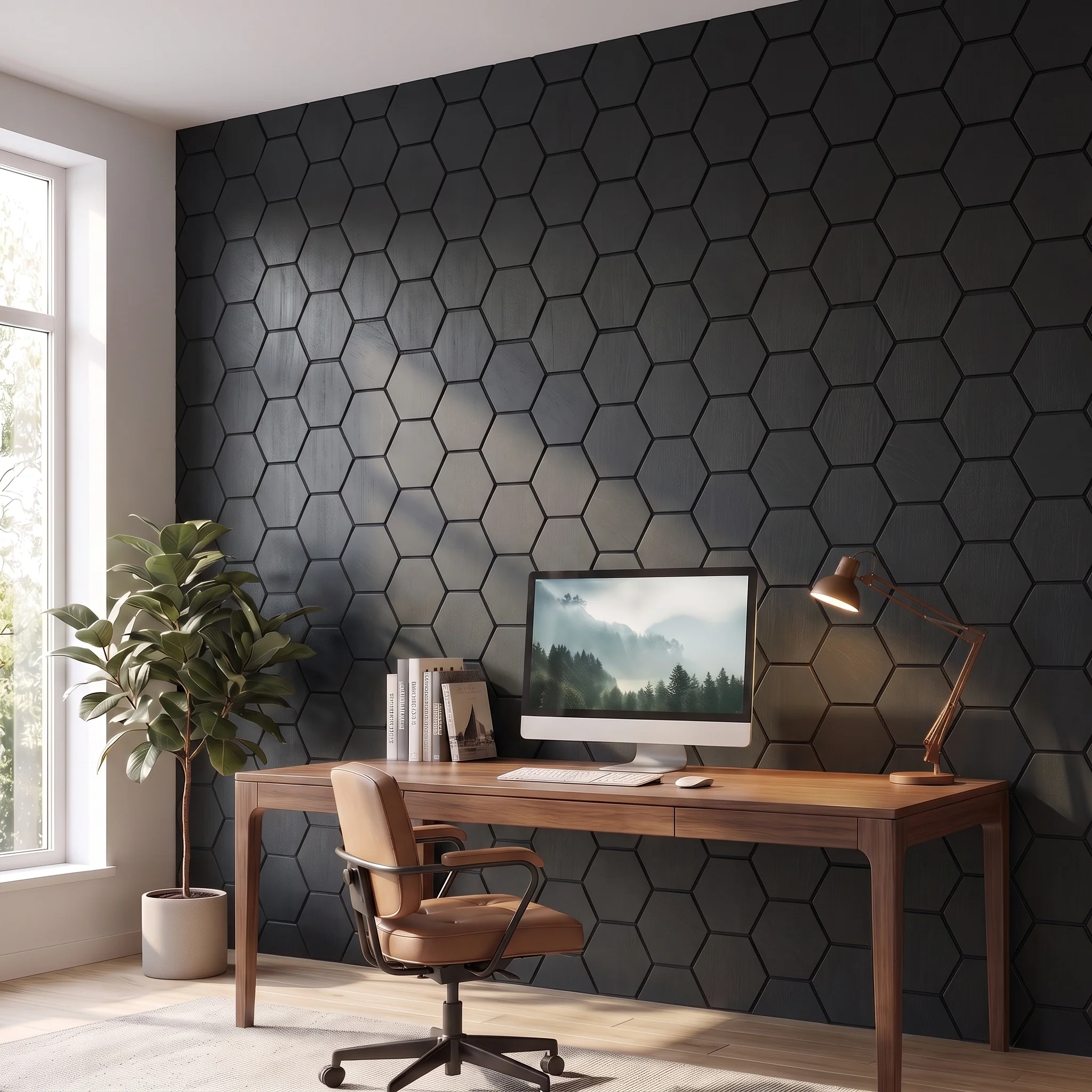 Hexagon Panel Black 81 cm | Acoustic | Wall Decor - Image 7