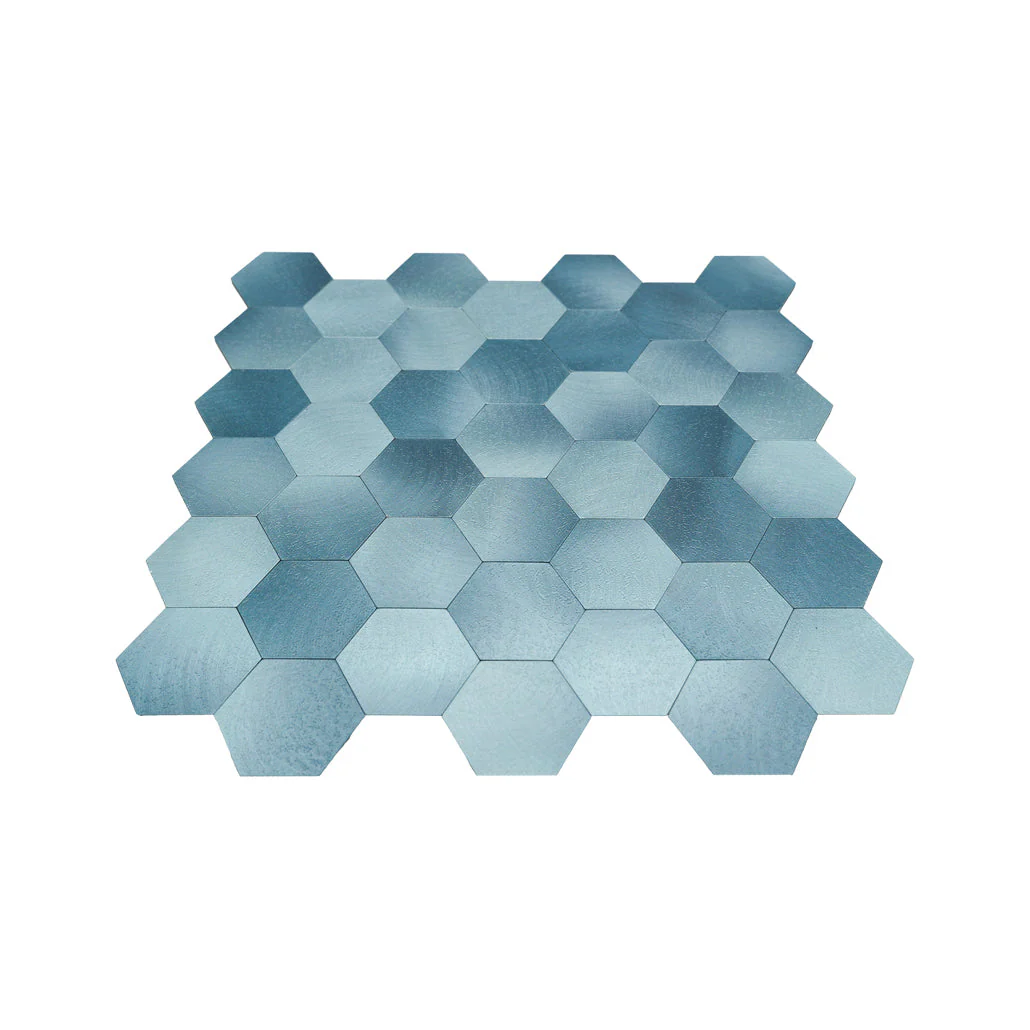 Hexagon Blue Peel & Stick Splashback | 28.8×29.2 cm | Self-Adhesive Mosaic Tile - Image 4