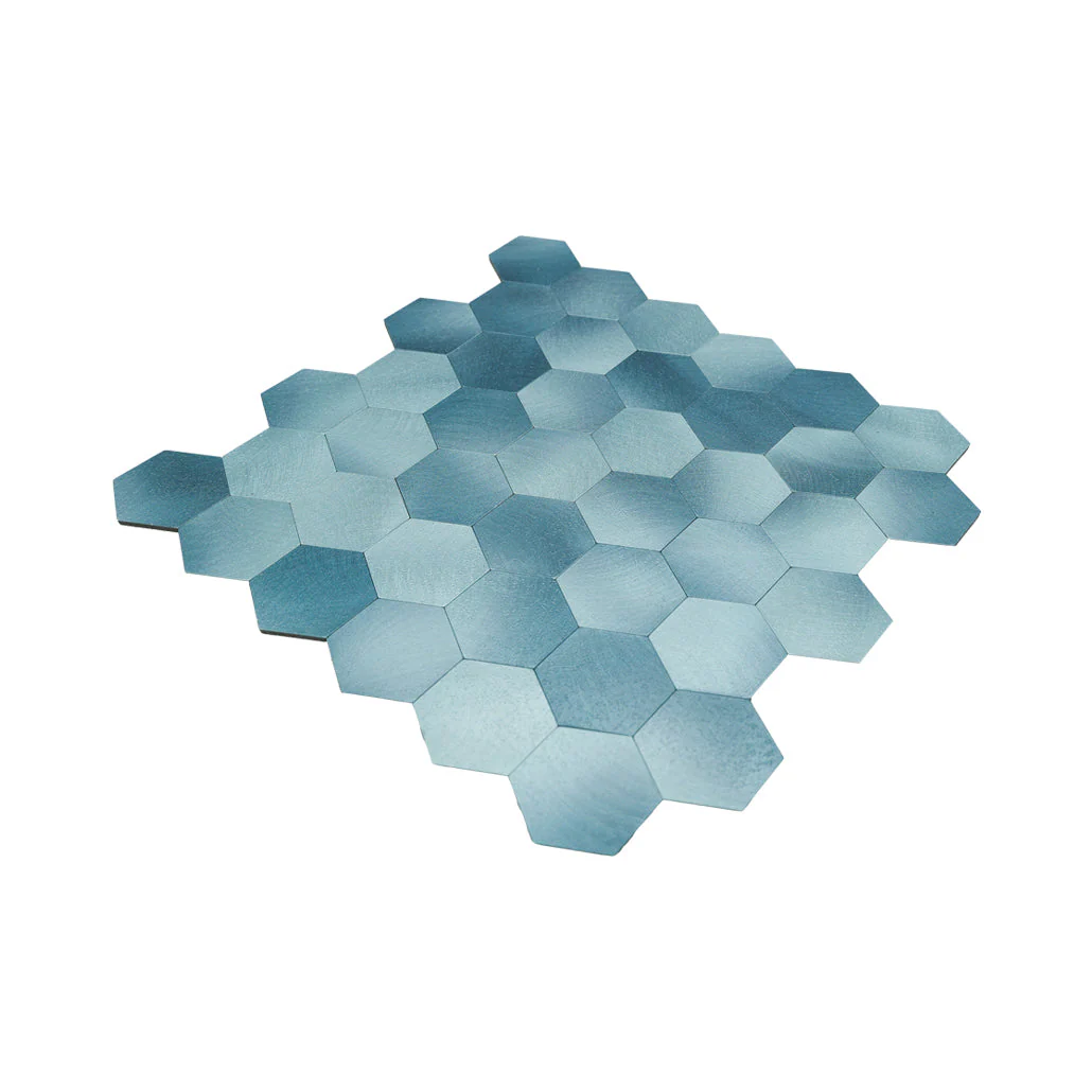 Hexagon Blue Peel & Stick Splashback | 28.8×29.2 cm | Self-Adhesive Mosaic Tile - Image 6