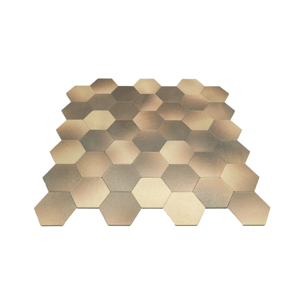 Hexagon Gold Peel & Stick Splashback | 28.8×29.2 cm | Self-Adhesive Mosaic Tile - Image 6