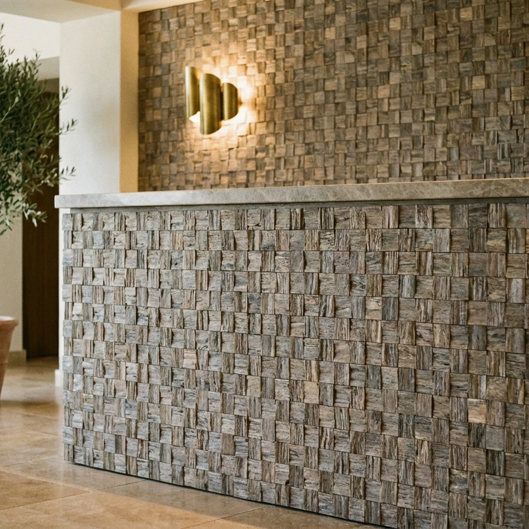 Marine 3D Wood Wall Panel | 30×30 cm | Real Wood - Image 3