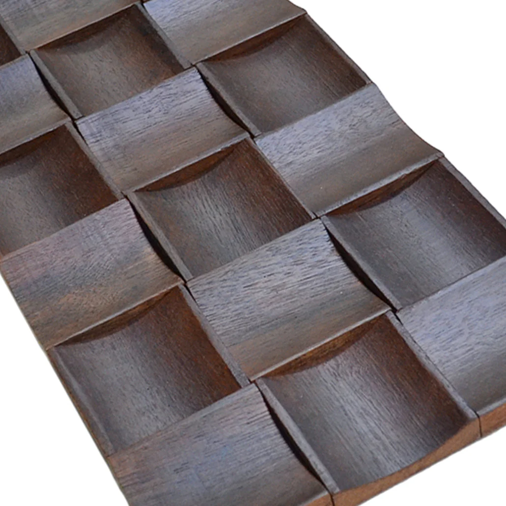 Merbau Long 3D Wood Wall Panel | 30×60 cm | Real Wood - Image 8