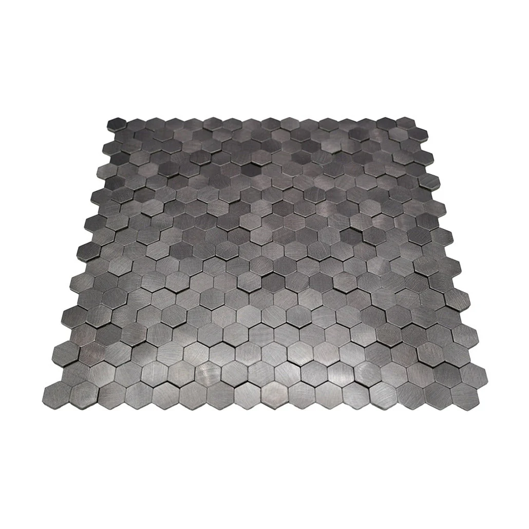 Mini Hexagon 3D Anthracite Peel & Stick Splashback | 29.8×30.7 cm | Self-Adhesive Mosaic Tile - Image 4