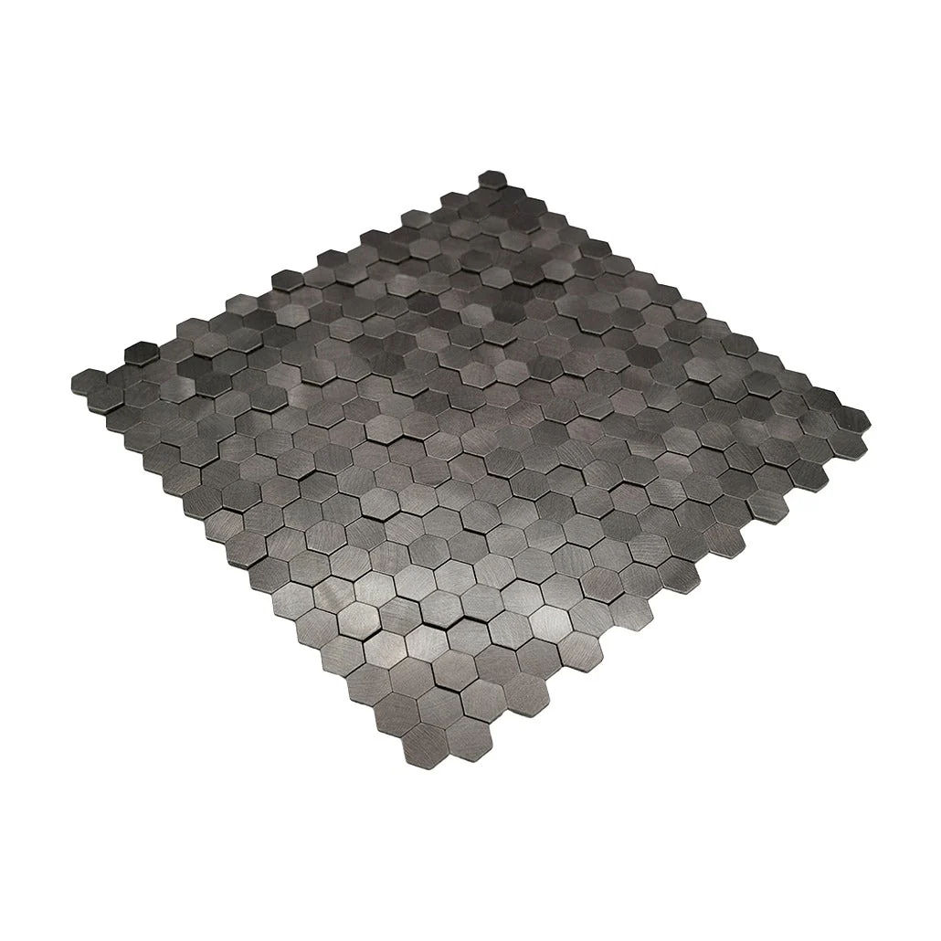 Mini Hexagon 3D Anthracite Peel & Stick Splashback | 29.8×30.7 cm | Self-Adhesive Mosaic Tile - Image 6