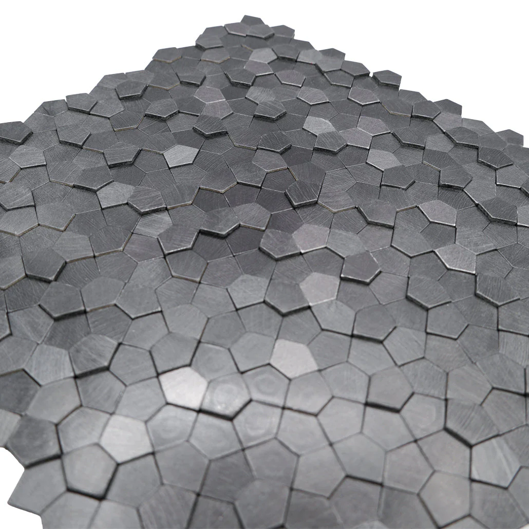 Pentagon 3D Anthracite Peel & Stick Splashback | 28.2×28.2 cm | Self-Adhesive Mosaic Tile - Image 8