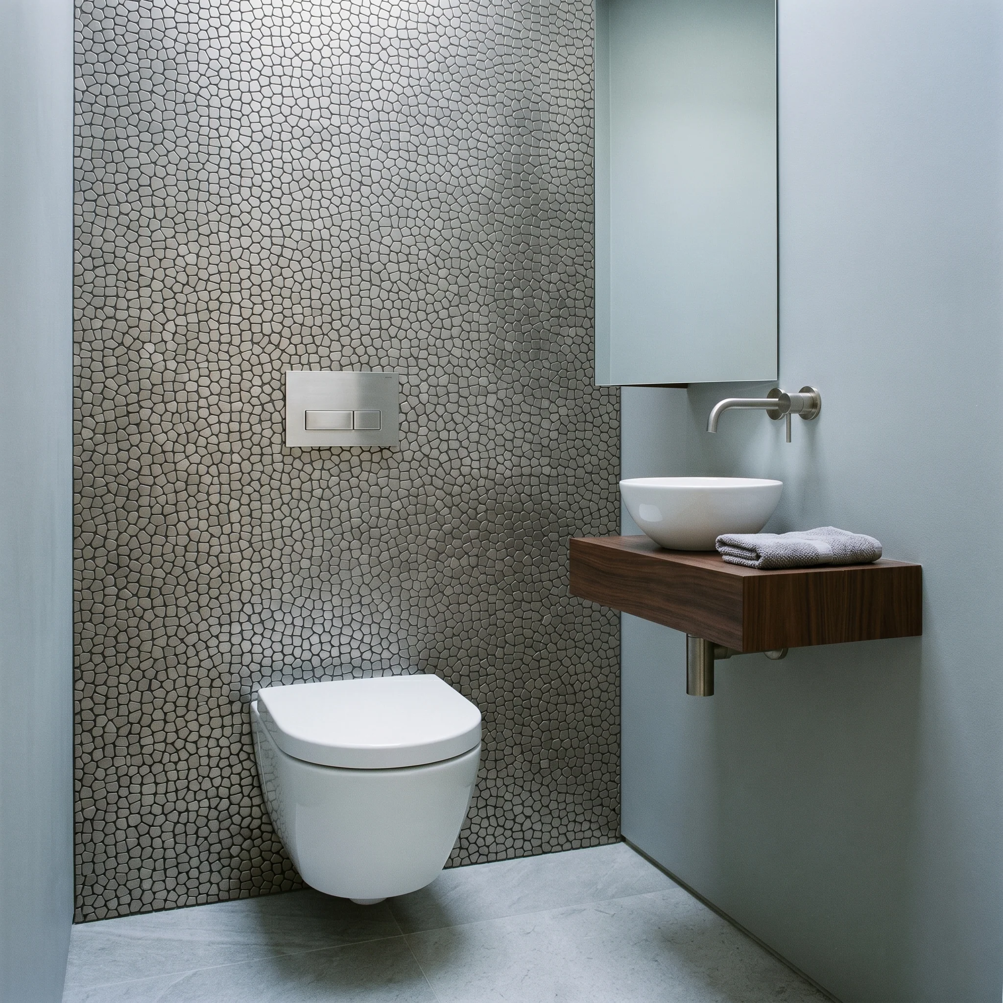 Pentagon 3D Gray Peel & Stick Splashback | 28.2×28.2 cm | Self-Adhesive Mosaic Tile - Image 5