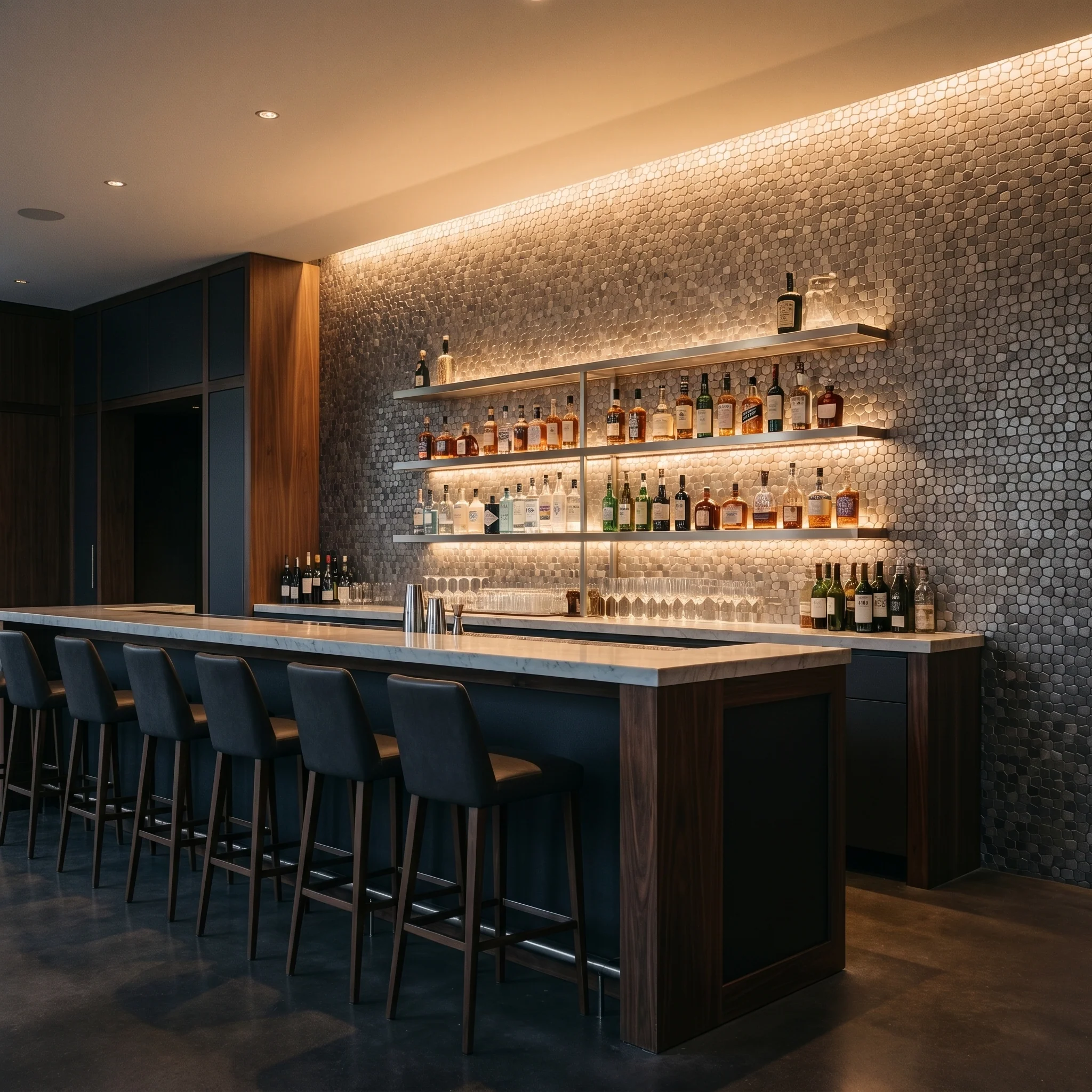 Pentagon 3D Gray Peel & Stick Splashback | 28.2×28.2 cm | Self-Adhesive Mosaic Tile - Image 7