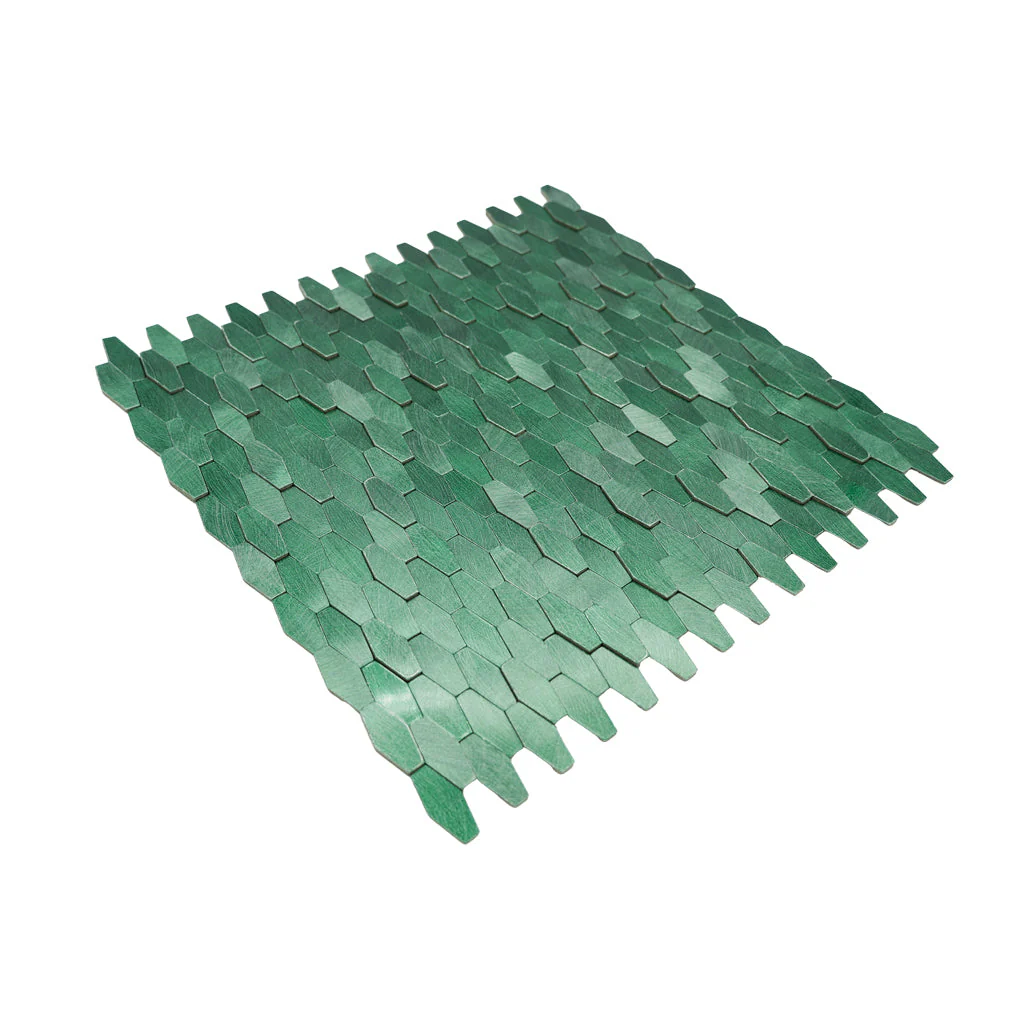 Picket 3D Dark Green Peel & Stick Splashback | 31×30 cm | Self-Adhesive Mosaic Tile - Image 6