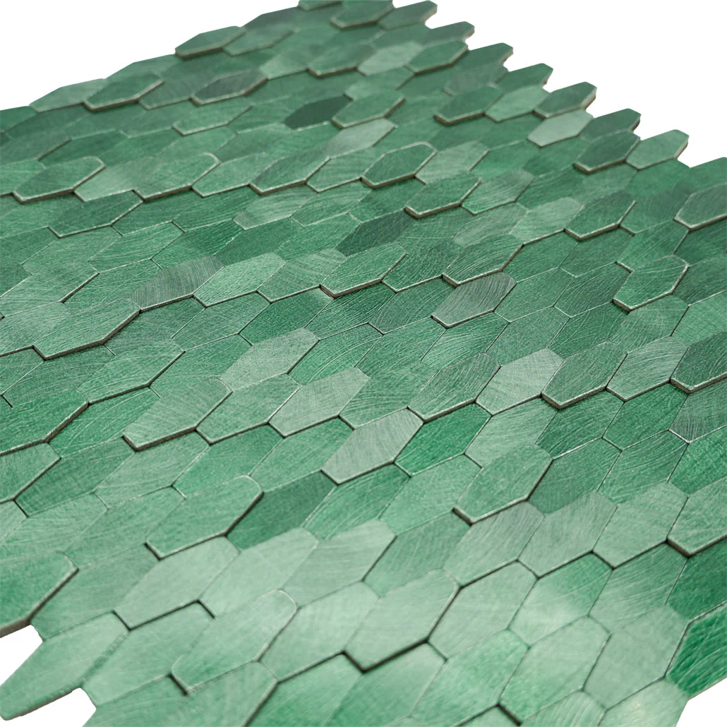 Picket 3D Dark Green Peel & Stick Splashback | 31×30 cm | Self-Adhesive Mosaic Tile - Image 8