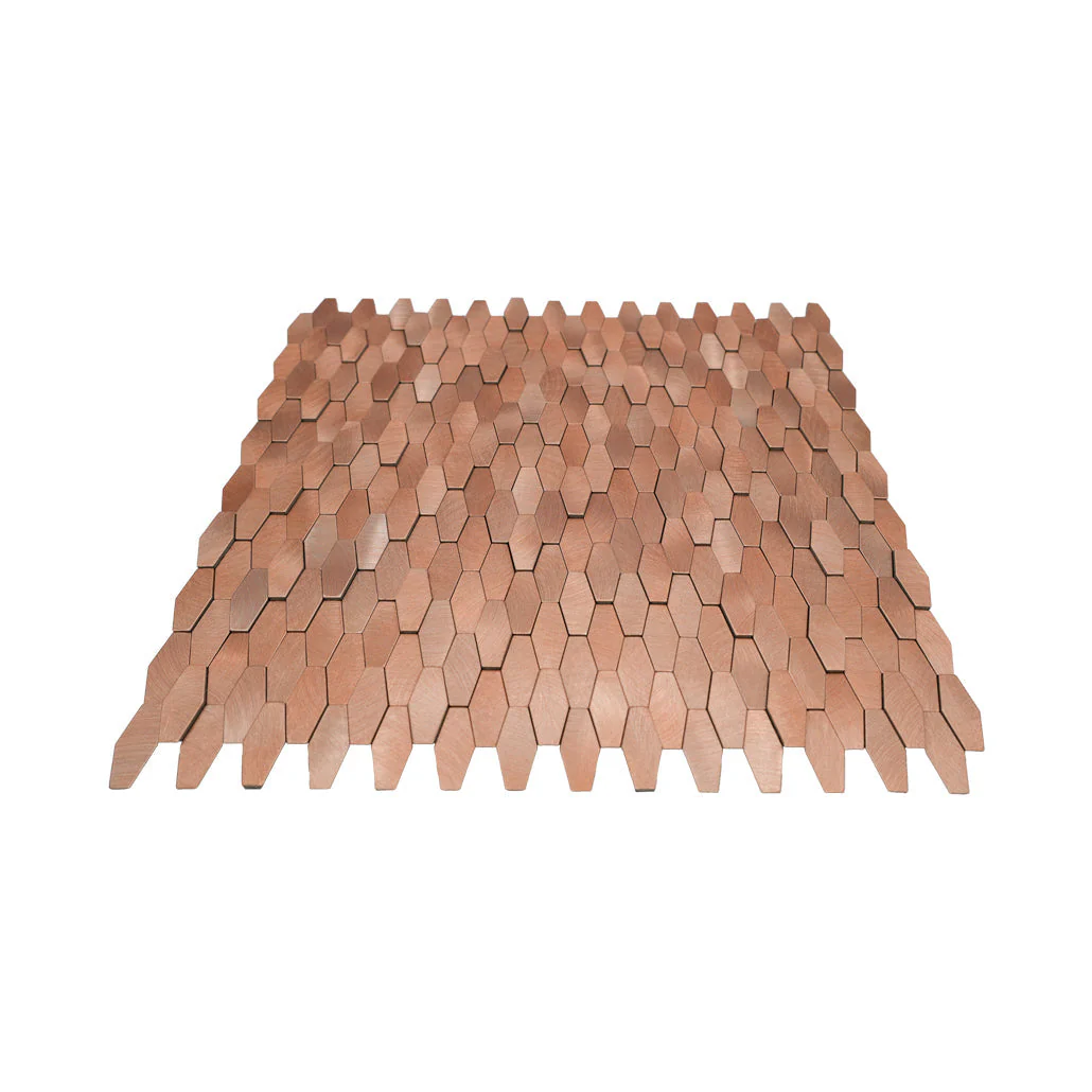 Picket 3D Salmon Peel & Stick Splashback | 31×30 cm | Self-Adhesive Mosaic Tile - Image 4