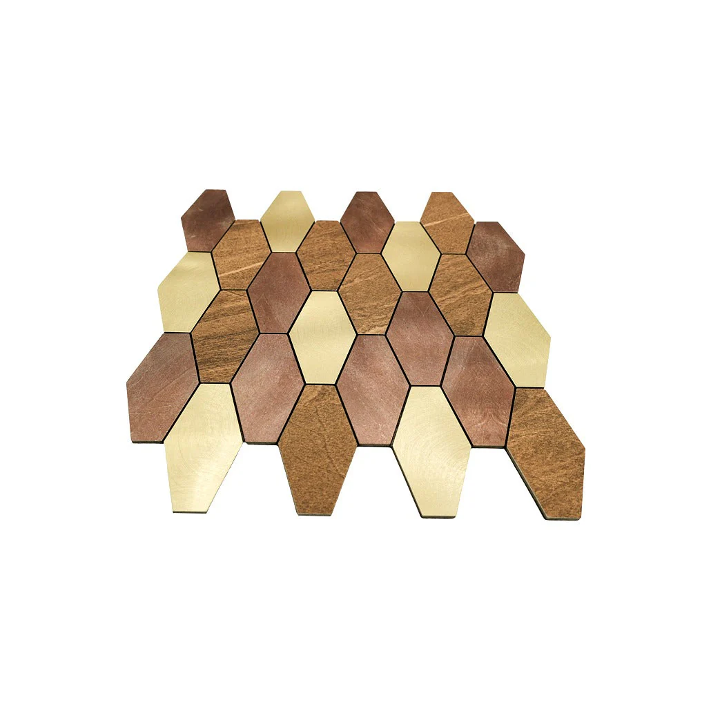 Picket Brown Peel & Stick Splashback | 30×30 cm | Self-Adhesive Mosaic Tile - Image 4