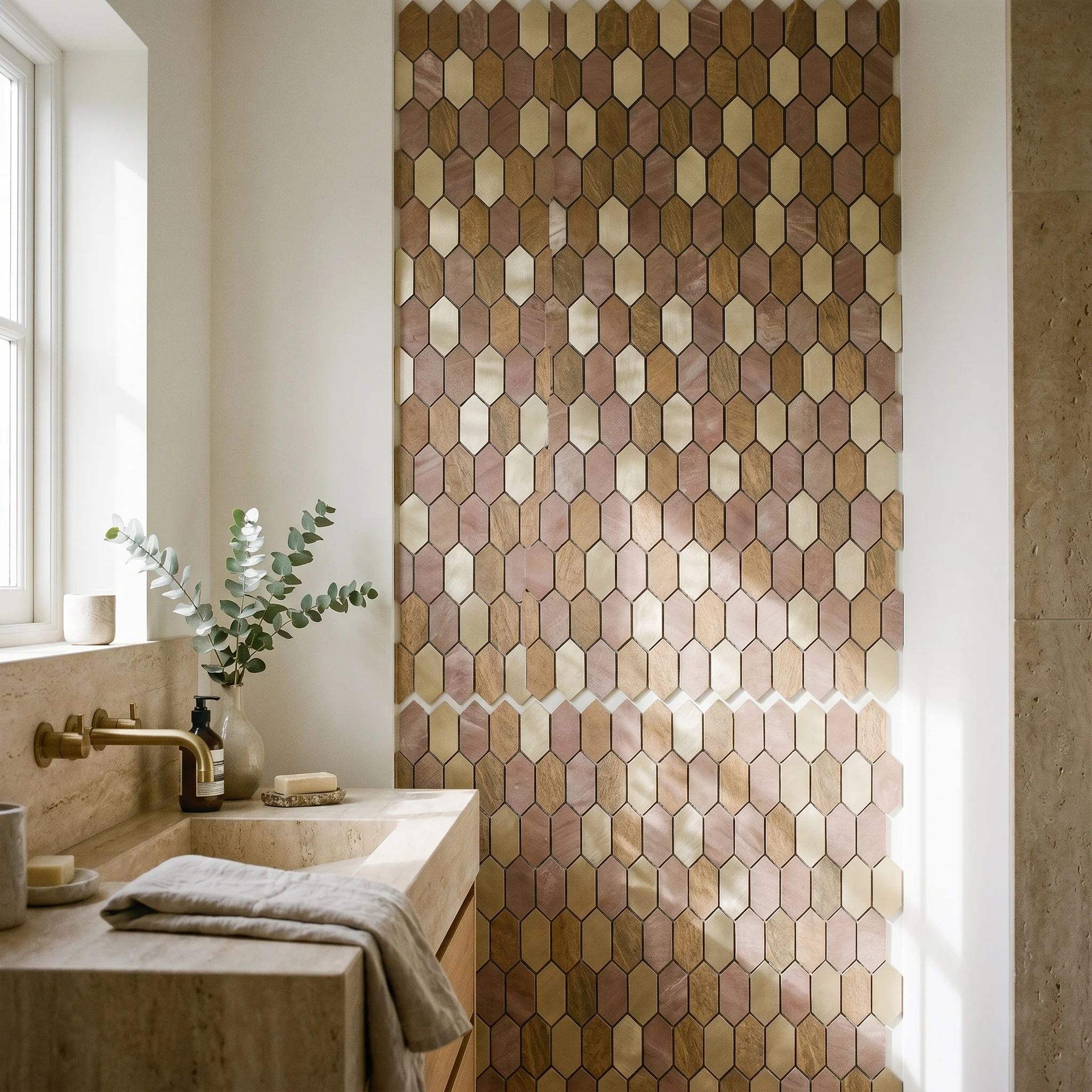Picket Champagne Peel & Stick Splashback | 30×30 cm | Self-Adhesive Mosaic Tile - Image 5
