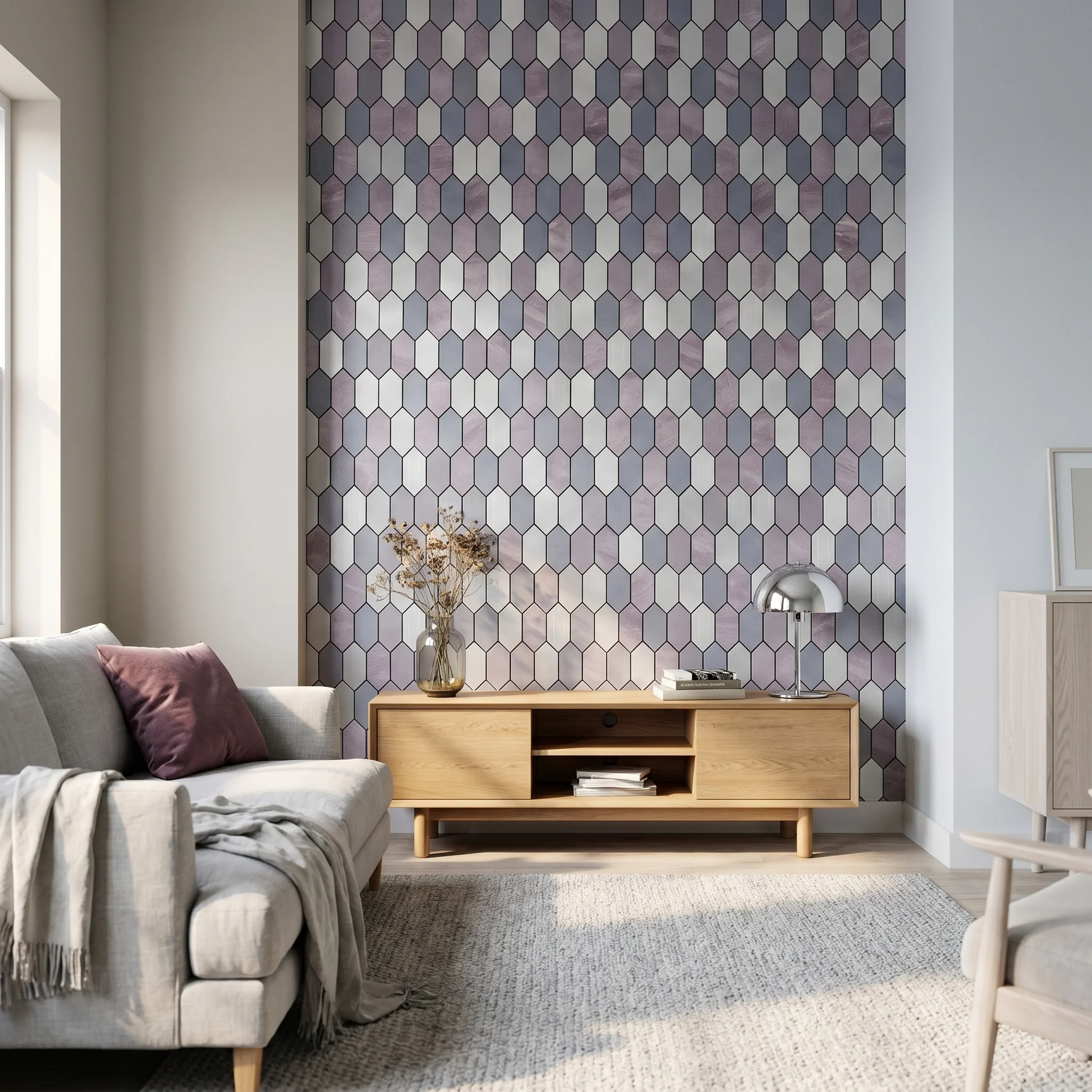 Picket Mauve Peel & Stick Splashback | 30×30 cm | Self-Adhesive Mosaic Tile - Image 7