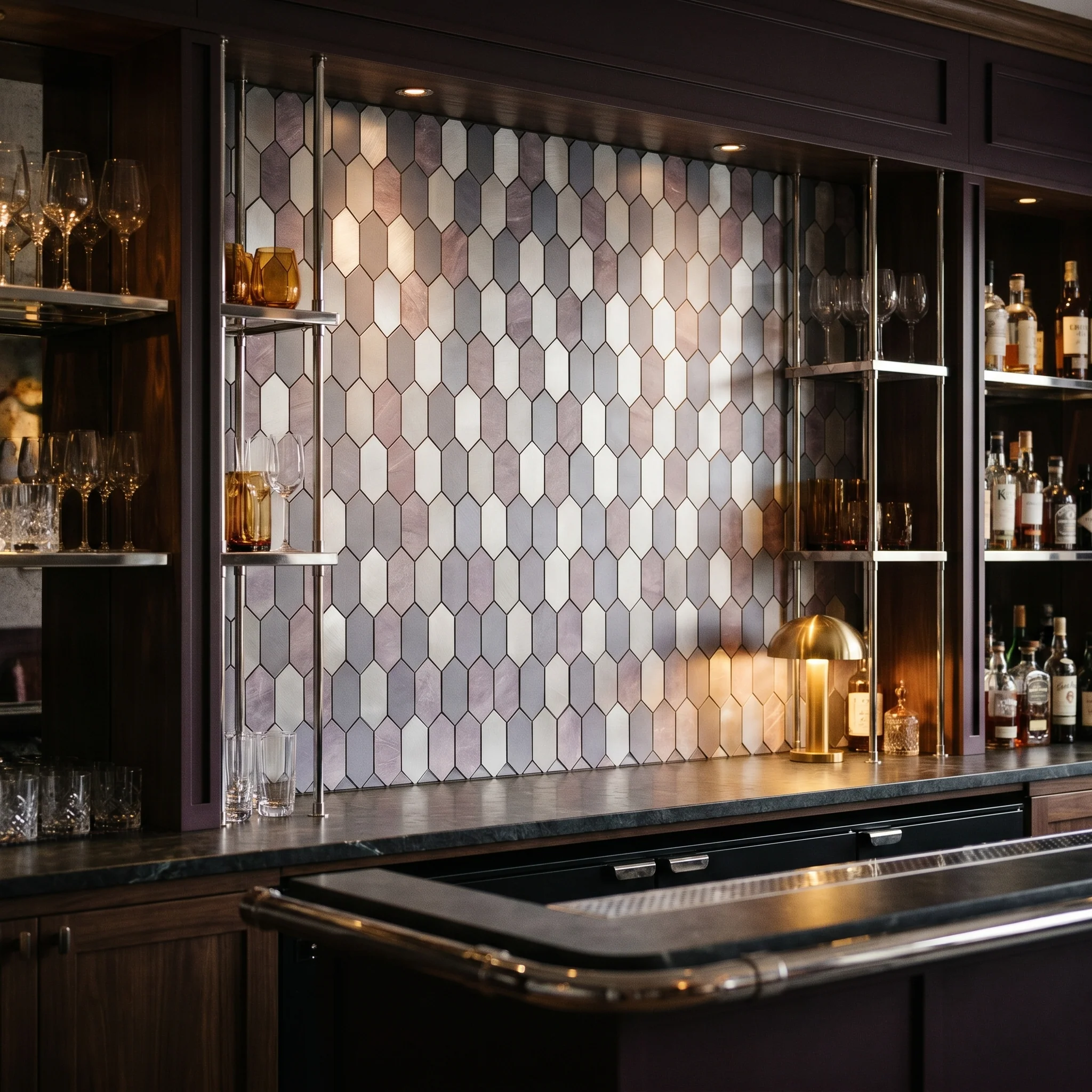 Picket Mauve Peel & Stick Splashback | 30×30 cm | Self-Adhesive Mosaic Tile - Image 9