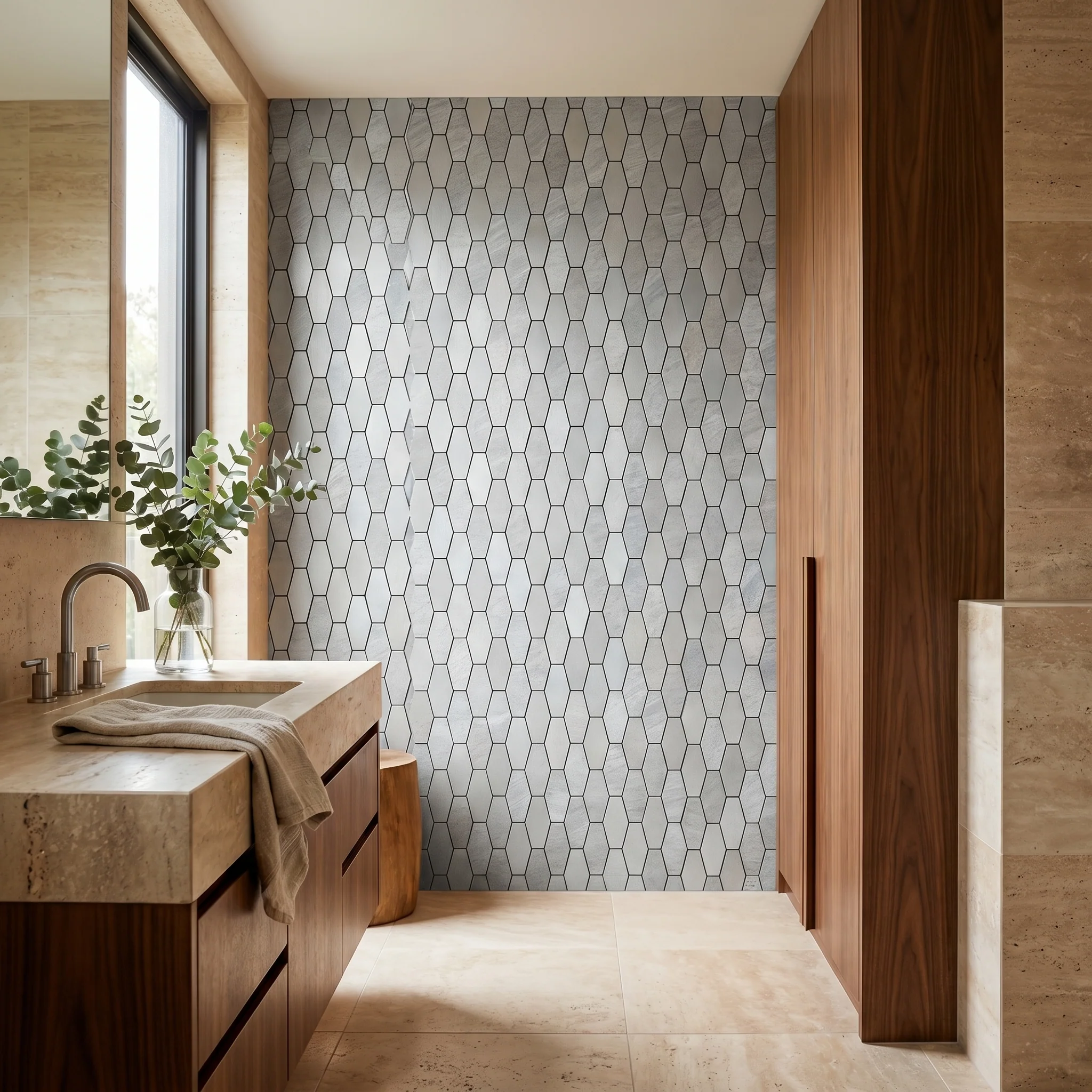 Picket Silver Peel & Stick Splashback | 30×30 cm | Self-Adhesive Mosaic Tile - Image 5