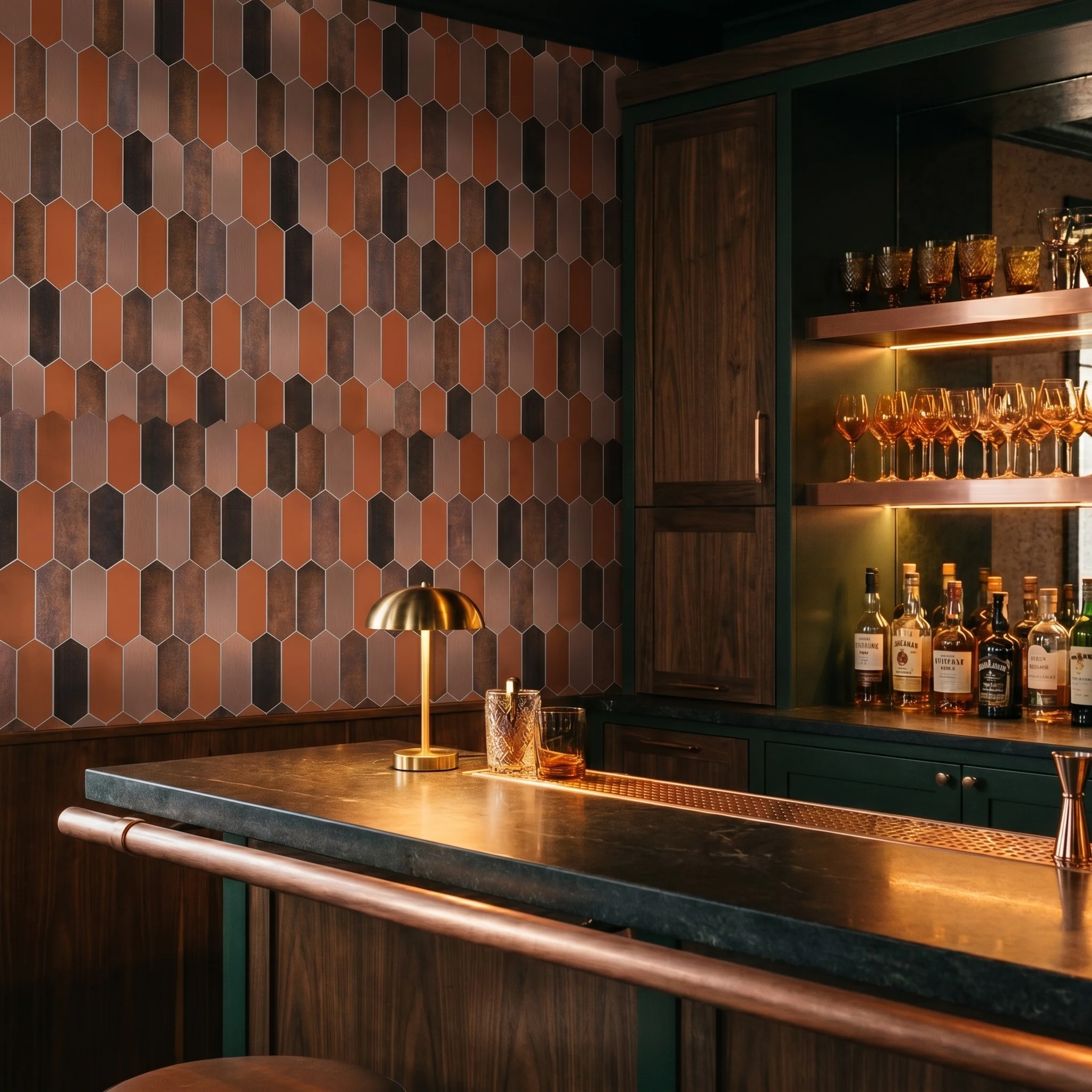 Picket Terracotta Peel & Stick Splashback | 28.2×27.3 cm | Self-Adhesive Mosaic Tile - Image 9