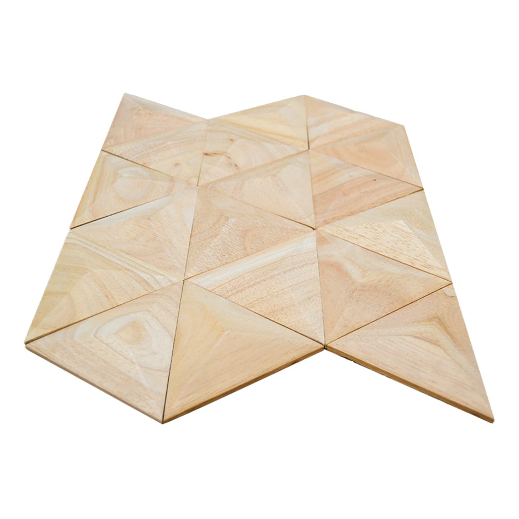 Spacious Rubber 3D Wood Wall Panel | 30×35 cm | Real Wood - Image 4