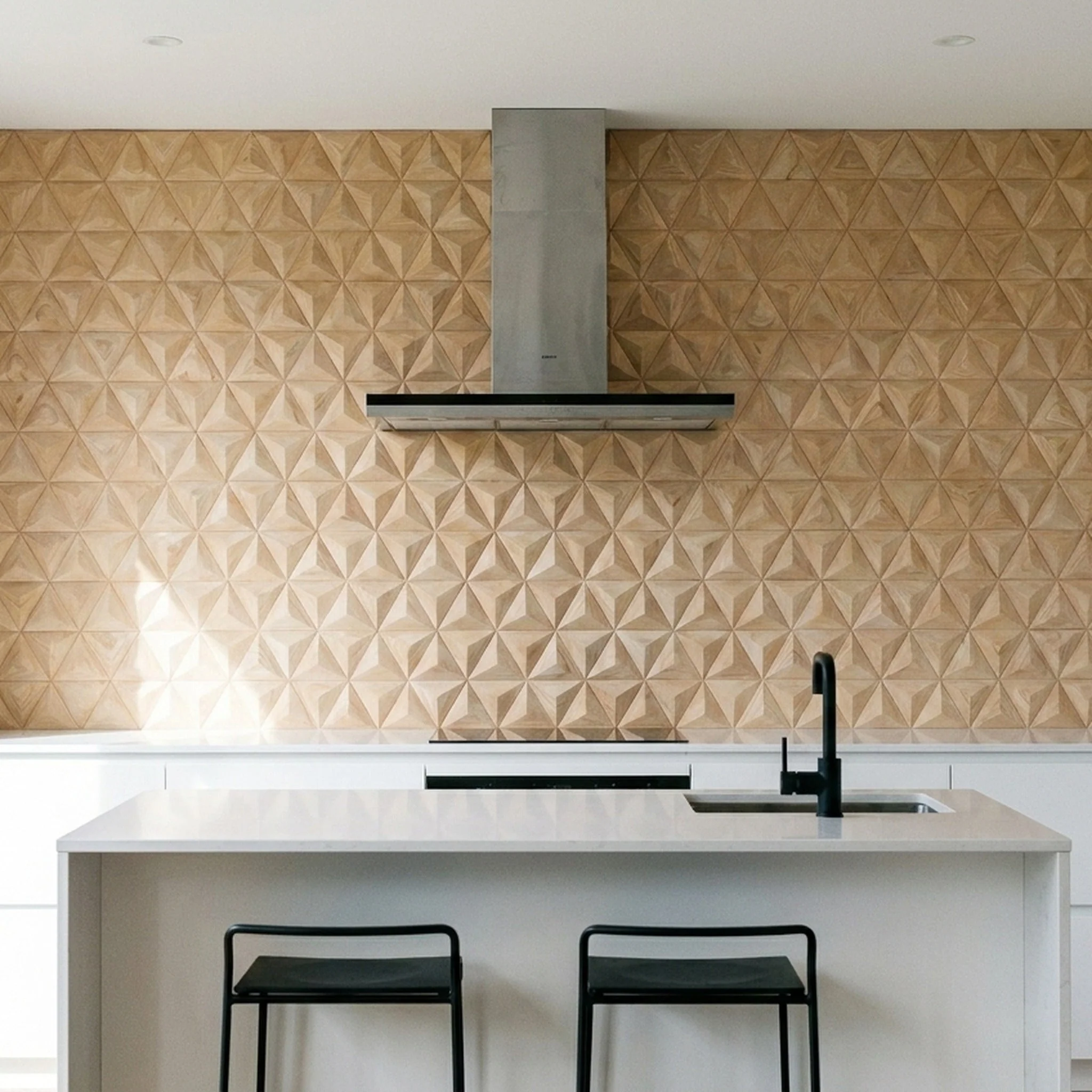 Spacious Rubber 3D Wood Wall Panel | 30×35 cm | Real Wood - Image 7