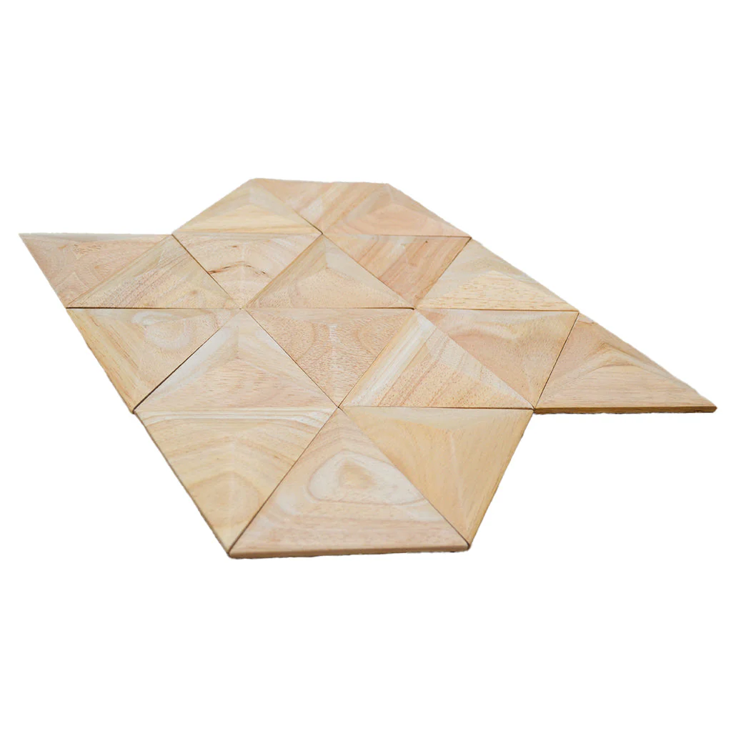 Spacious Rubber 3D Wood Wall Panel | 30×35 cm | Real Wood - Image 8