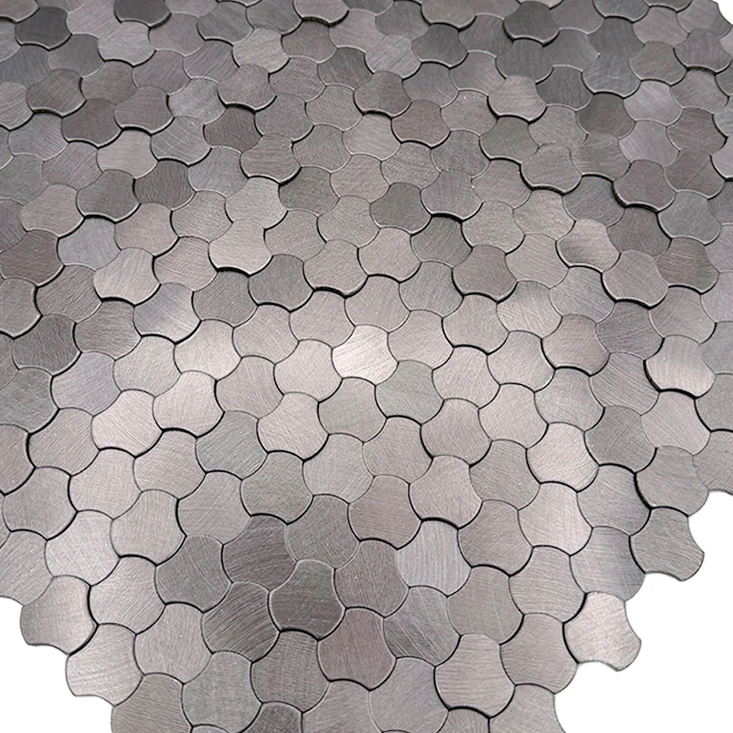 Trefoil 3D Anthracite Peel & Stick Splashback | 30.5×29.6 cm | Self-Adhesive Mosaic Tile - Image 8