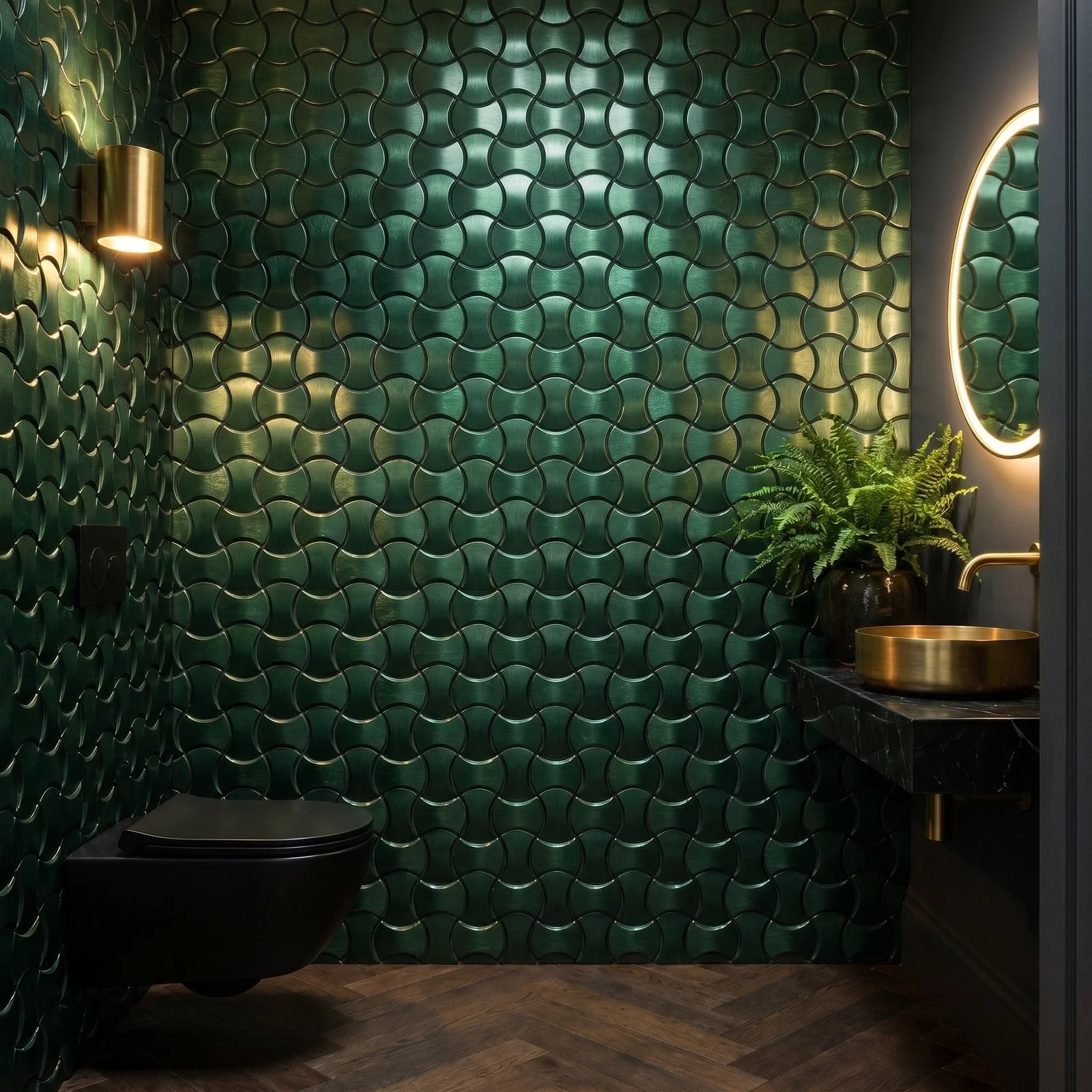 Trefoil 3D Dark Green Peel & Stick Splashback | 30.5×29.6 cm | Self-Adhesive Mosaic Tile - Image 5