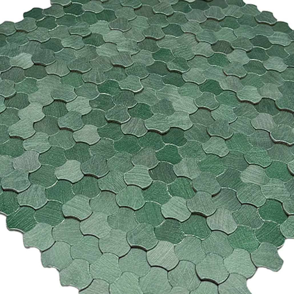 Trefoil 3D Dark Green Peel & Stick Splashback | 30.5×29.6 cm | Self-Adhesive Mosaic Tile - Image 8