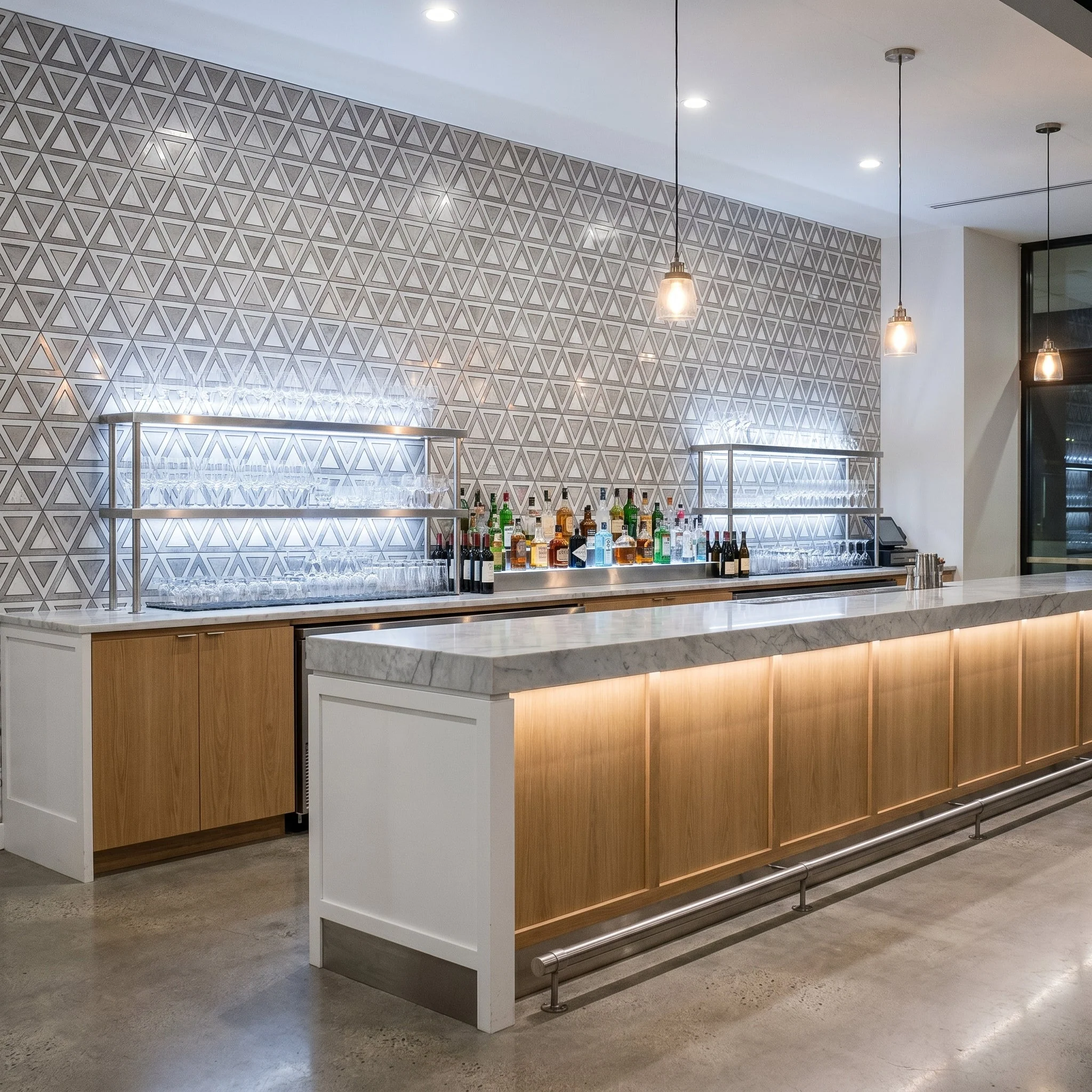 Triangle Gray White-Silver Peel & Stick Splashback | 28.7×33.1 cm | Self-Adhesive Mosaic Tile - Image 9